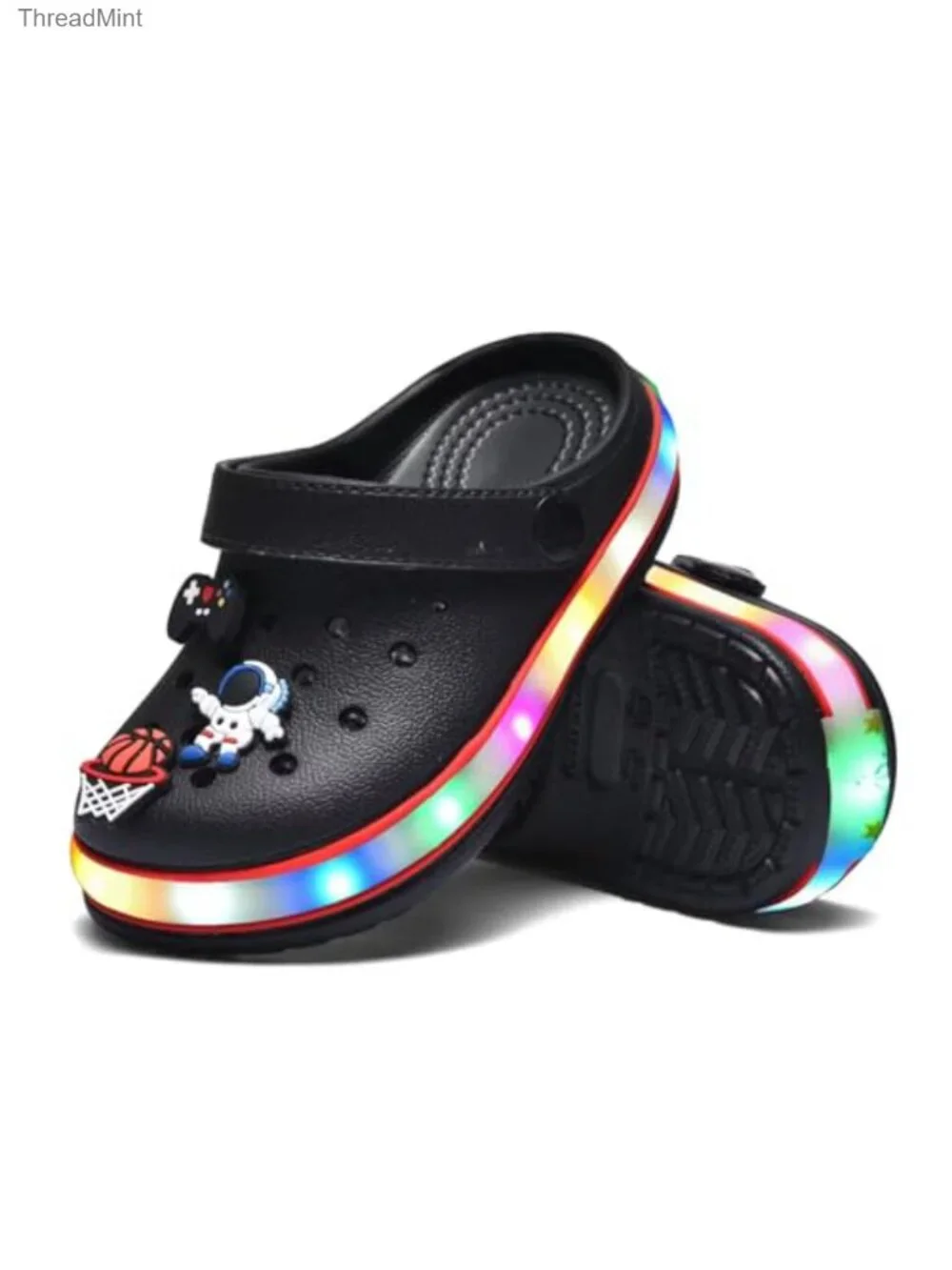 Light Up LED Clogs for Kids Slip On Quick Dry Beach Sandals Waterproof EVA